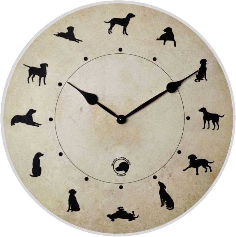 Black Labrador World Clock