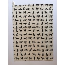 Black Labrador design Tea Towel