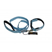 Flashing Dog Collar (M-XL) and Lead Set - Blue