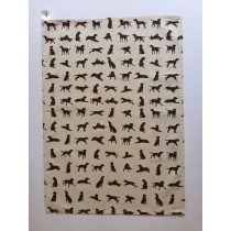 Chocolate Labrador design Tea Towel