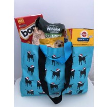 Long lasting, hard wearing shopping bag with multiple labradors in santa hats in the design. WITH BOTH SHOULDER AND HAND STRAPS!!!!!