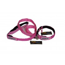 Flashing Dog Collar and Lead Set - Pink