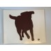 Laminated food bowl mat - chocolate labrador